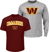 FANATICS Men's Fanatics  Maroon/Heather Gray Washington Commanders Big & Tall 2-Pack T-Shirt Set