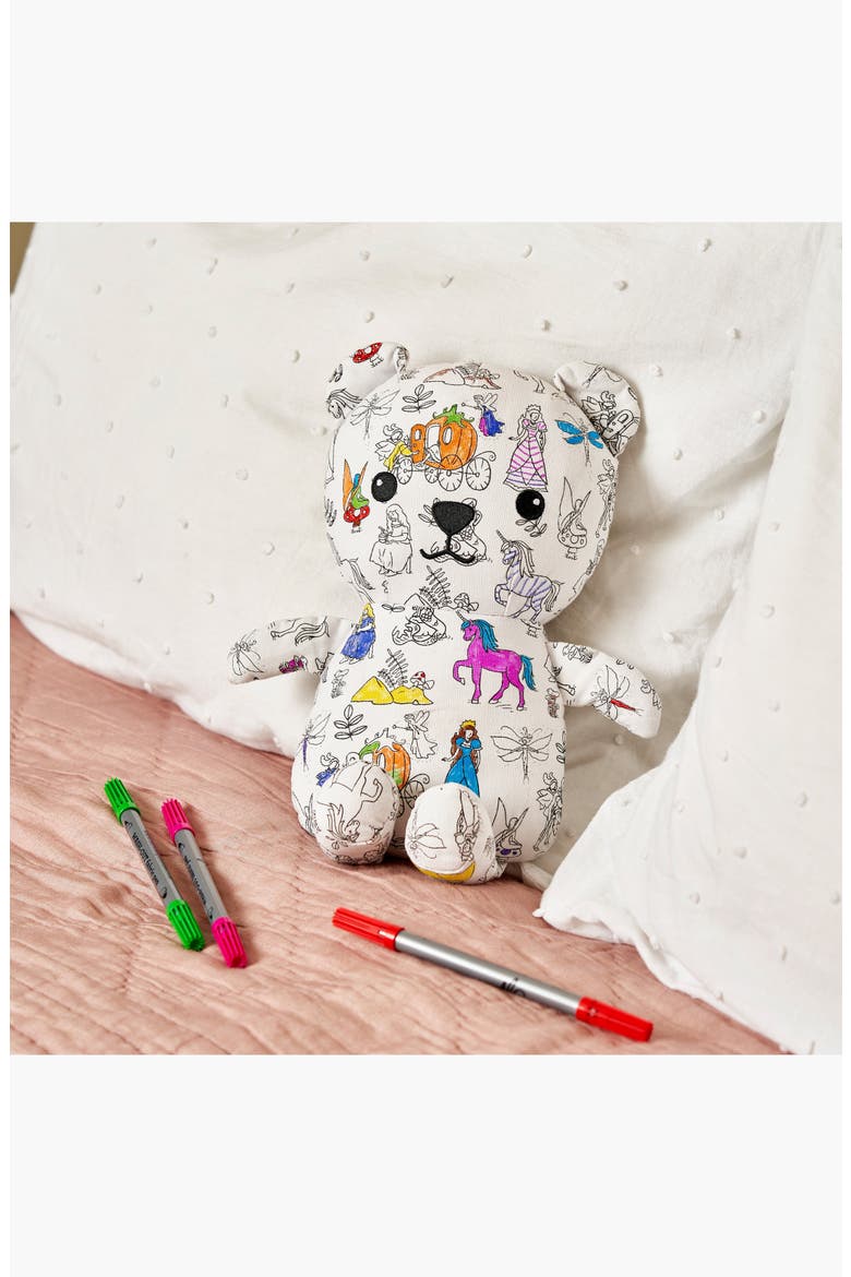 Artie Bear Color-in Teddy Bear, Alternate, color, White