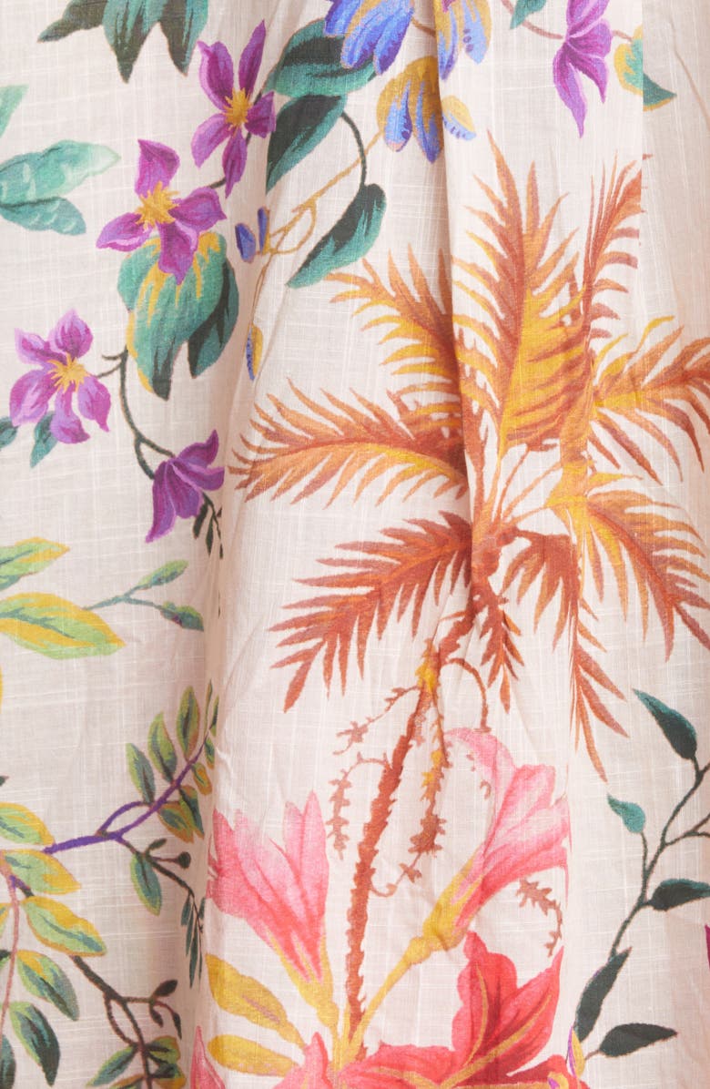 Zimmermann Tropicana Floral Patchwork Cotton Voile Shirt, Alternate, color, 