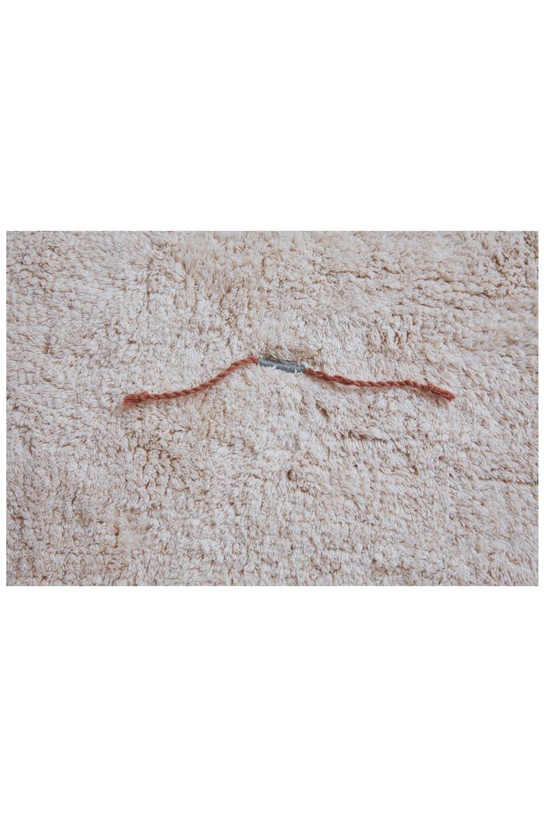 Wildflowers Fringe Trim Washable Cotton Blend Play Rug, Alternate, color, NATURAL