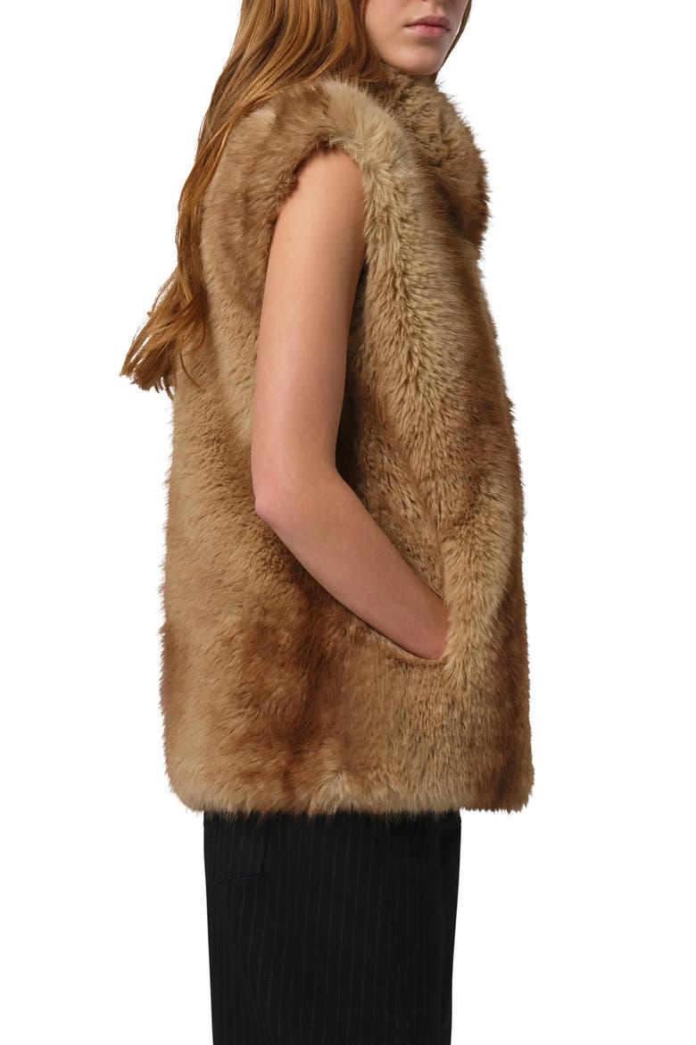 Laila Faux Mink Vest, Alternate, color, BLONDE MINK