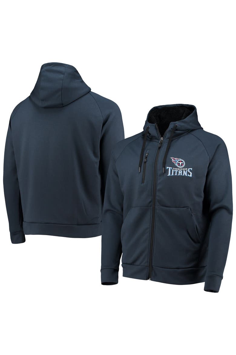 Men's Dunbrooke Navy Tennessee Titans Shag Tri-Blend Full-Zip Raglan Hoodie, Main, color, Navy