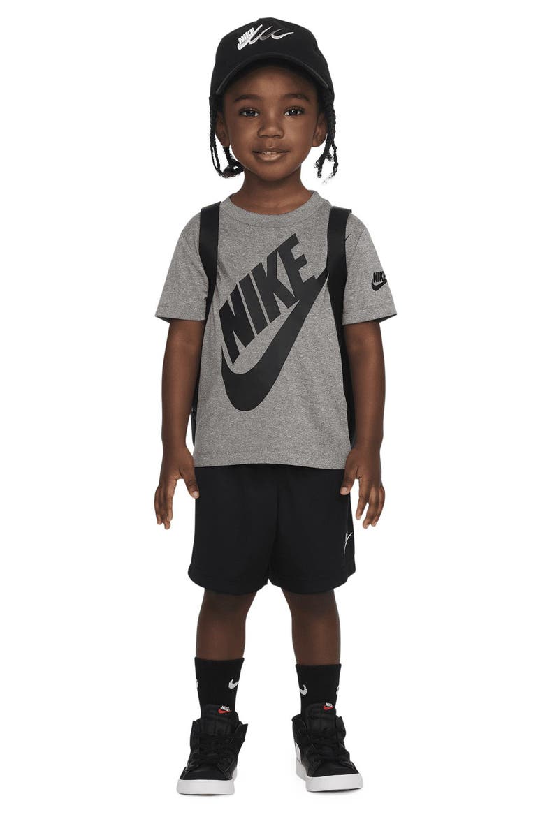 Kids' Futura Graphic Tee & Shorts, Alternate, color, BLACK