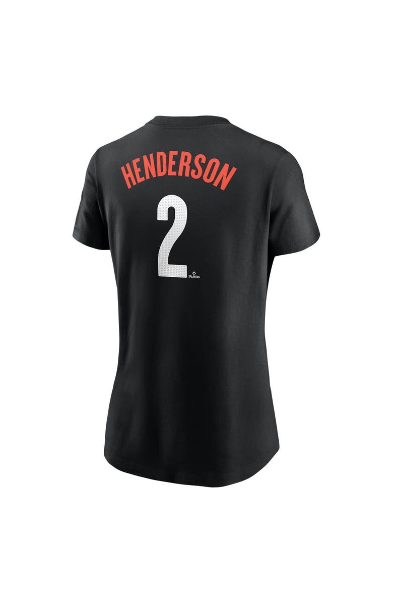 Nike Women's Nike Gunnar Henderson Black Baltimore Orioles 2024 City Connect Fuse Player Name & Number T-Shirt, Alternate, color, Black