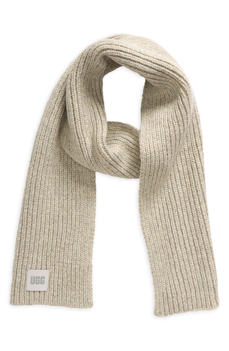 UGG<sup>®</sup> Chunky Rib Scarf, Main, color, Light Grey