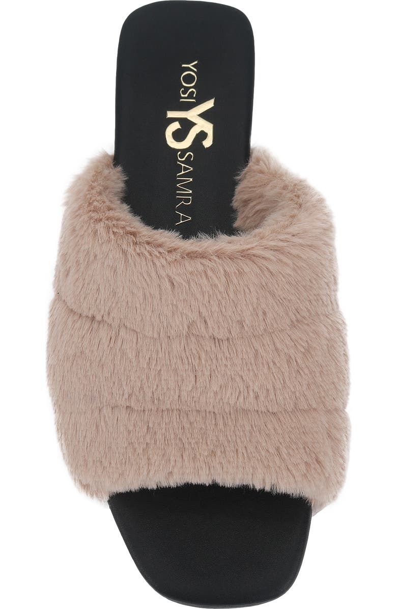 Yosi Samra Noro Faux Fur Slide Sandal, Alternate, color,