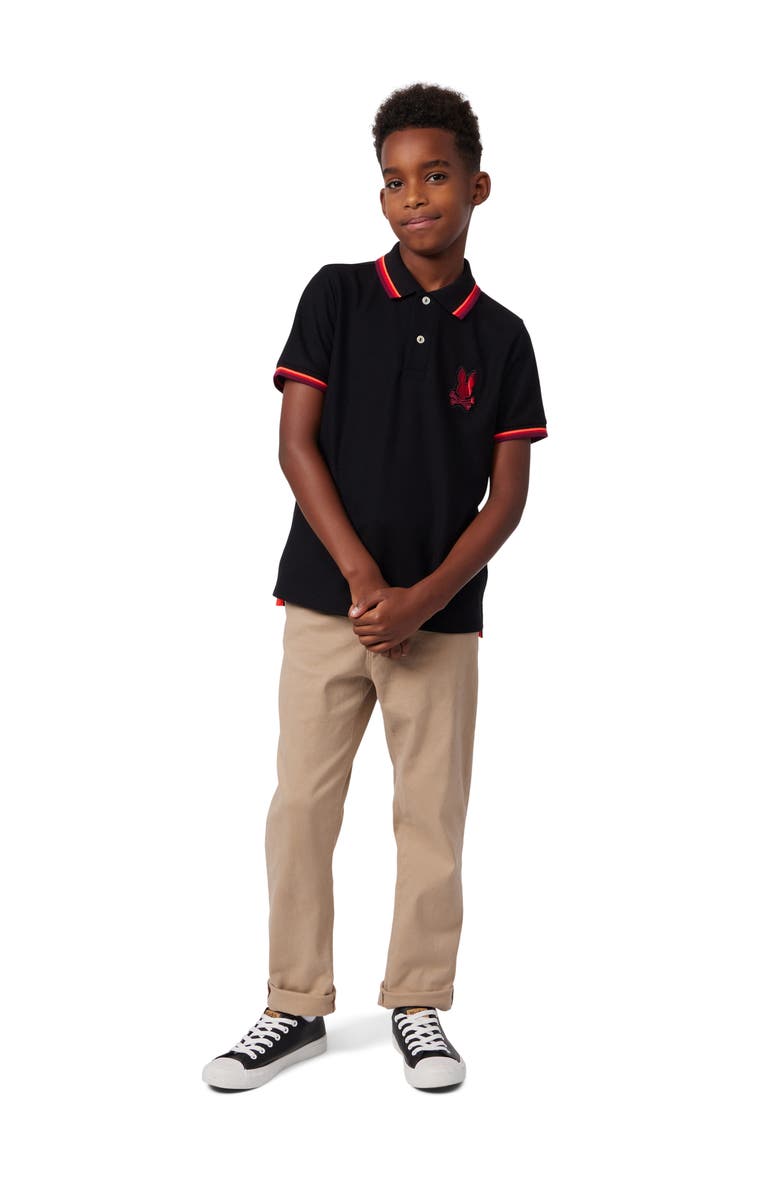 Psycho Bunny Kids' Apple Valley Tipped Piqué Polo, Alternate, color, 
