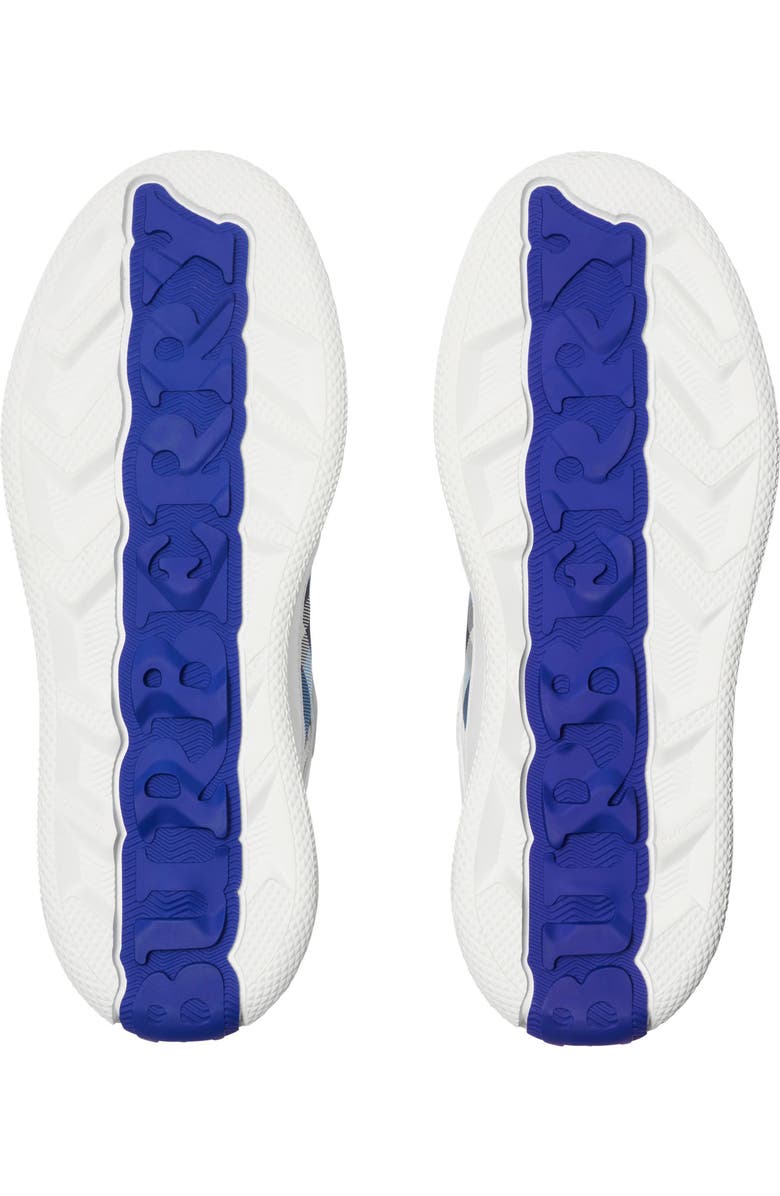 Burberry Terrace Check Court Sneaker, Alternate, color, White/ Hyacinth Ip Ch