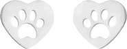 DLORIA Pawfect Charm Heart Paw Cutout Stud Earrings