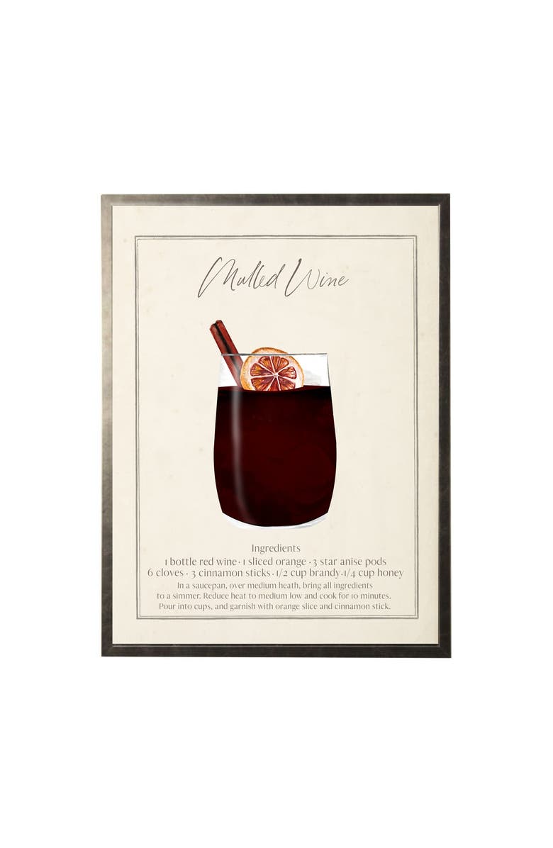 Antique Curiosities Watercolor Mulled Wine Cocktail and Recipe, Main, color, Brown