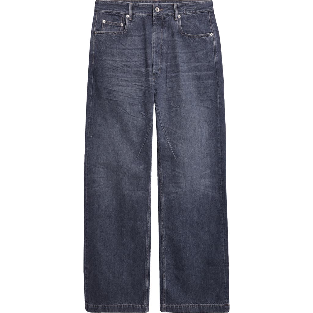 Rick Owens Drkshdw Geth Wide Leg Jeans In Blue