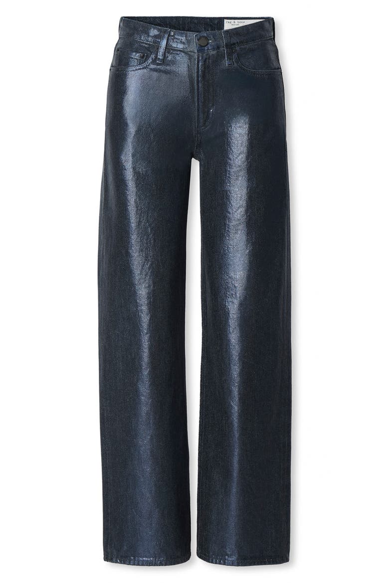 Logan Foil Wide Leg Jeans, Alternate, color, RINSE FOIL