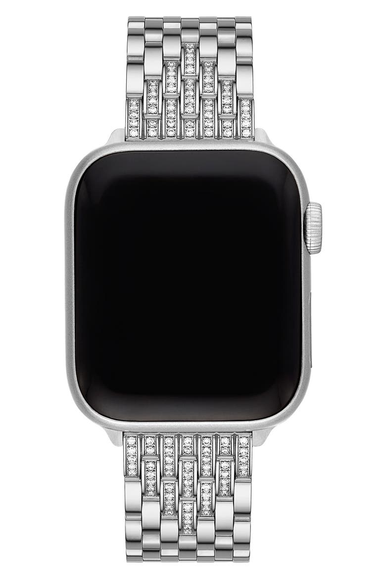 Diamond 20mm Apple Watch® Bracelet Watchband, Alternate, color, CHROME