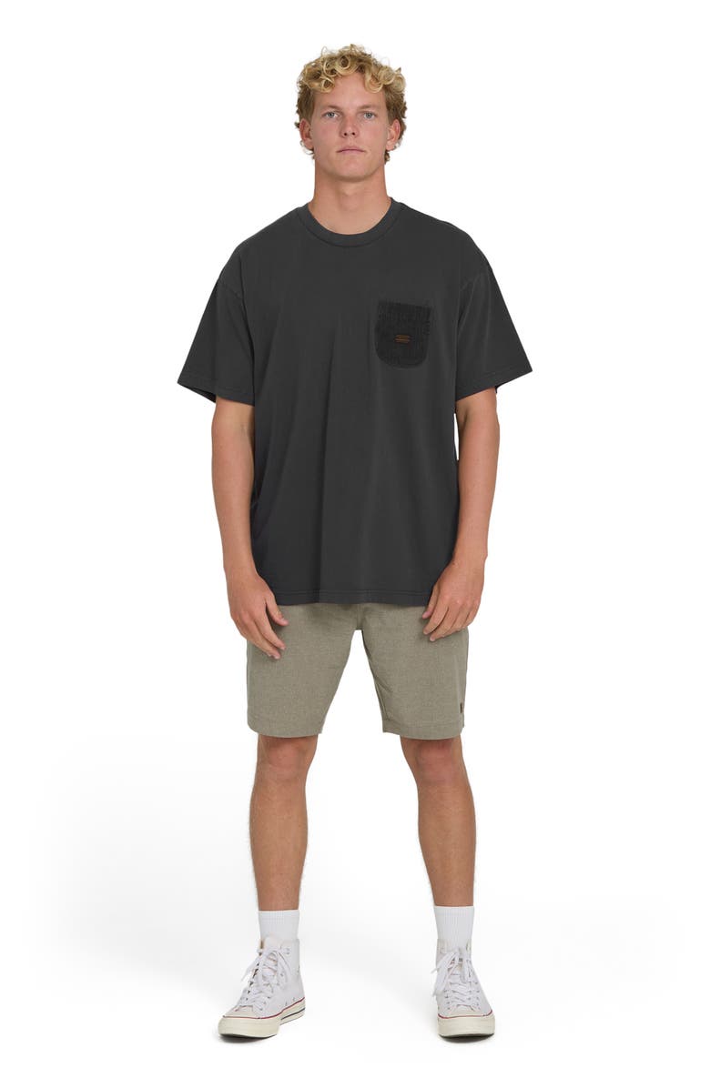 Billabong Brunswick Garage Oversize Cotton Pocket T-Shirt, Alternate, color, Washed Black
