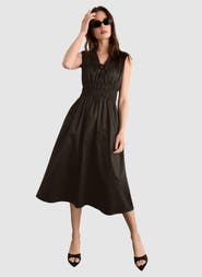 Baukjen Kyrah Cotton Waisted Midi Dress