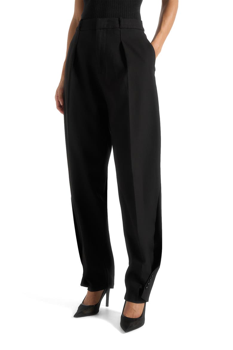 Sophie Wool Twist Leg Tailored Trousers, Alternate, color, Black