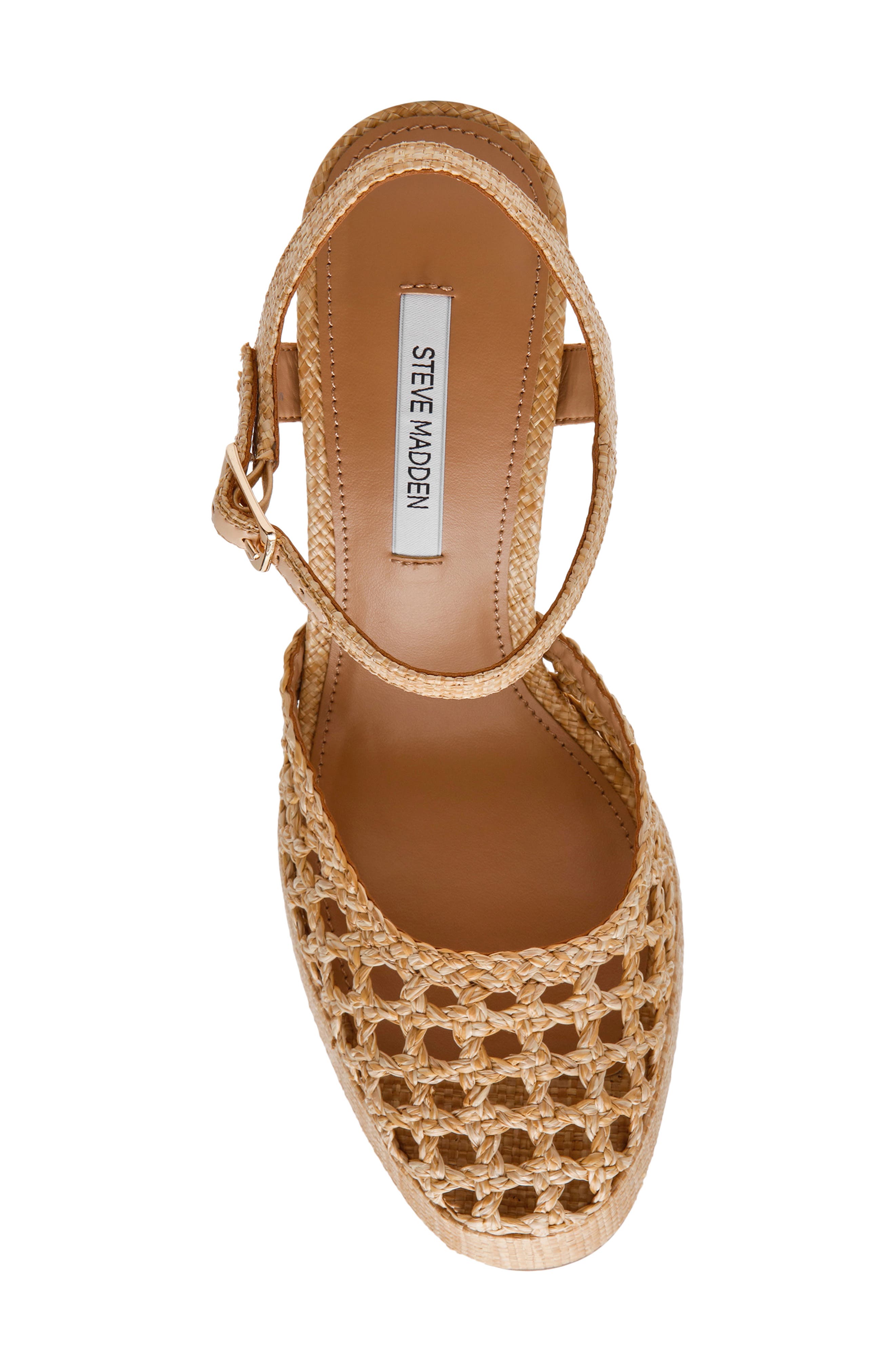 Steve Madden Lexie Ankle Strap Platform Pump, Alternate, color, Natural