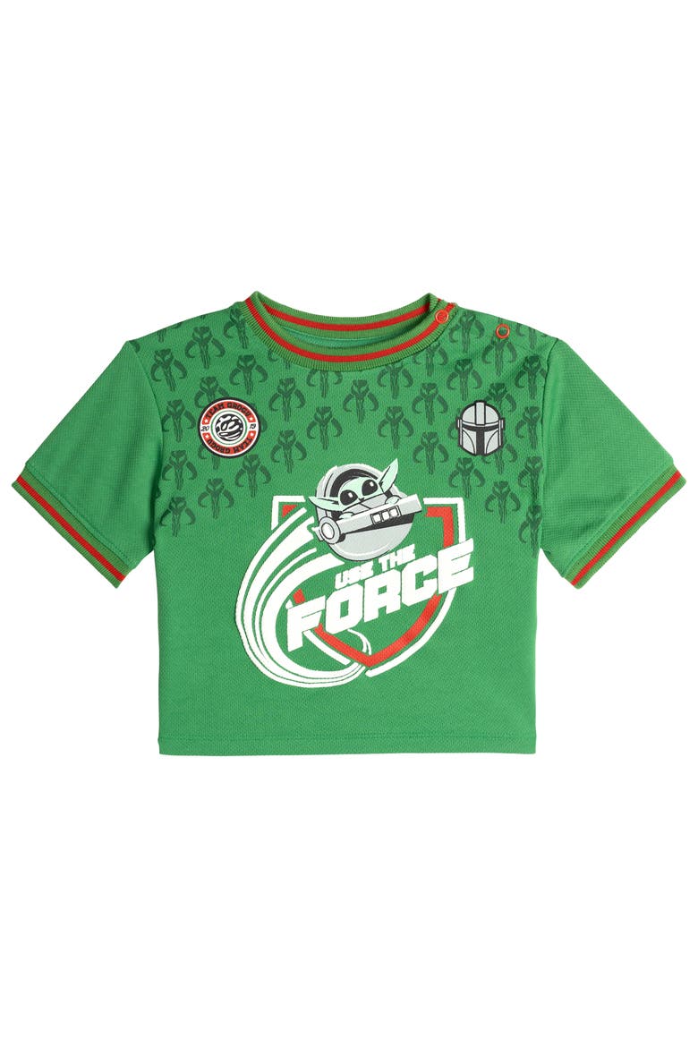 The Mandalorian Grogu Athletic 2-Piece Tee and Shorts Set, Alternate, color, Grogu Green
