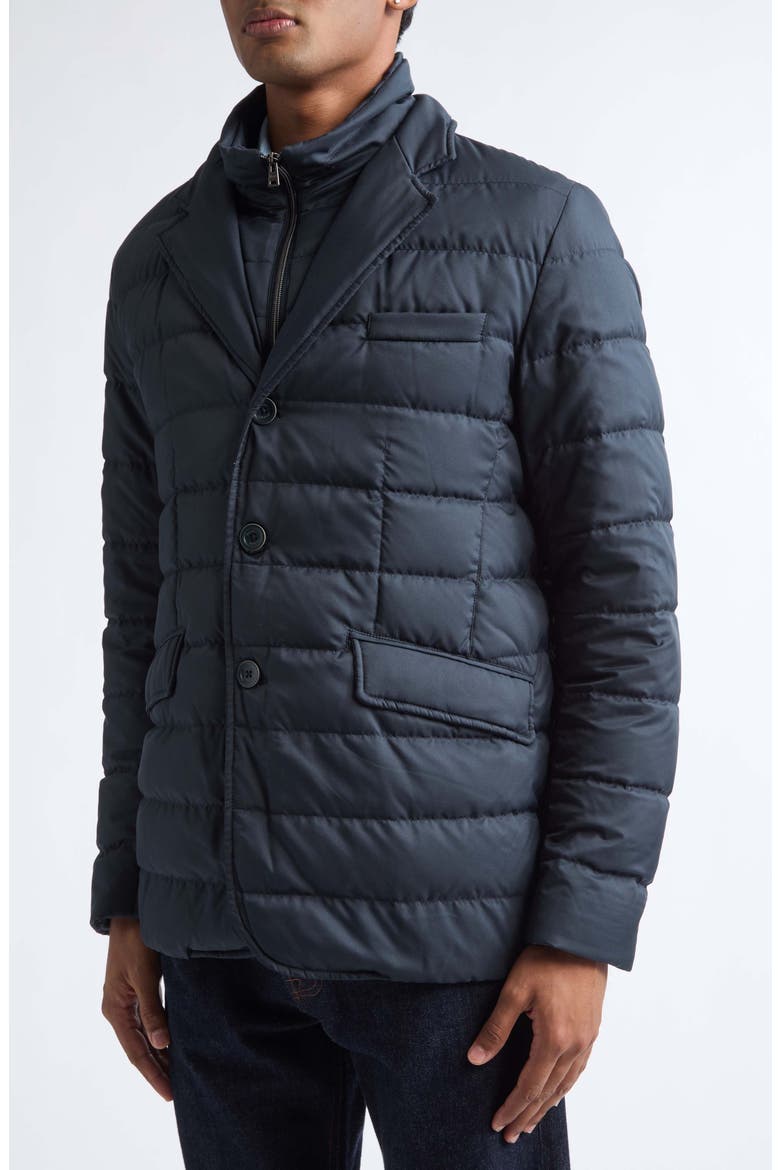 Quilted Down Blazer with Removable Bib, Alternate, color, 9200 NAVY