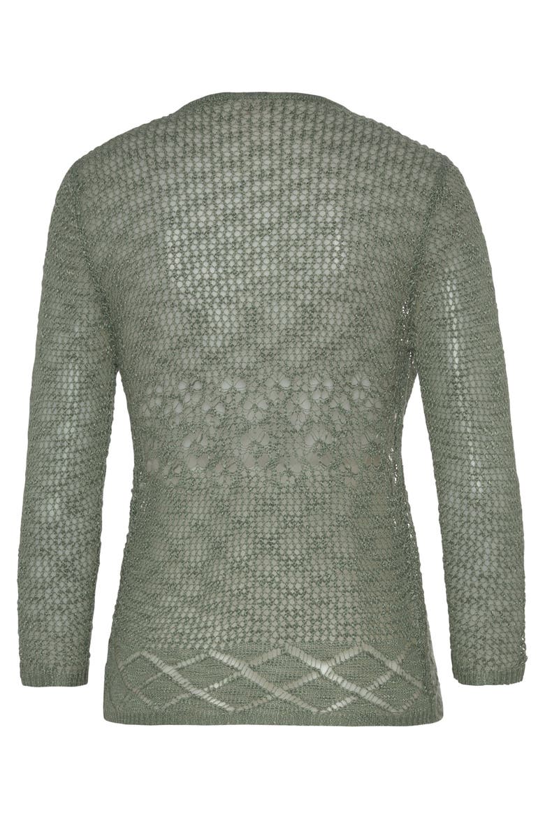 Open Work Cardigan, Alternate, color, Khaki