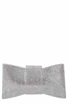 BERNESS Rhinestone Bow Clutch