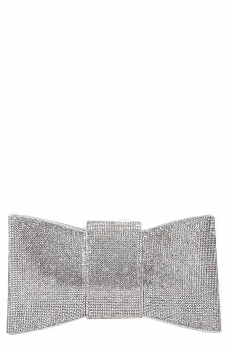 BERNESS Rhinestone Bow Clutch