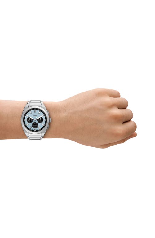 Fossil Men's Everett Chronograph Stainless Steel Watch, 44mm In Silver