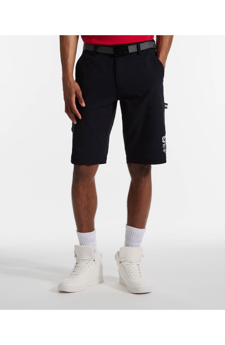 Ecko Unltd. Keep Tabs on Belted Cargo Short, Main, color, Black