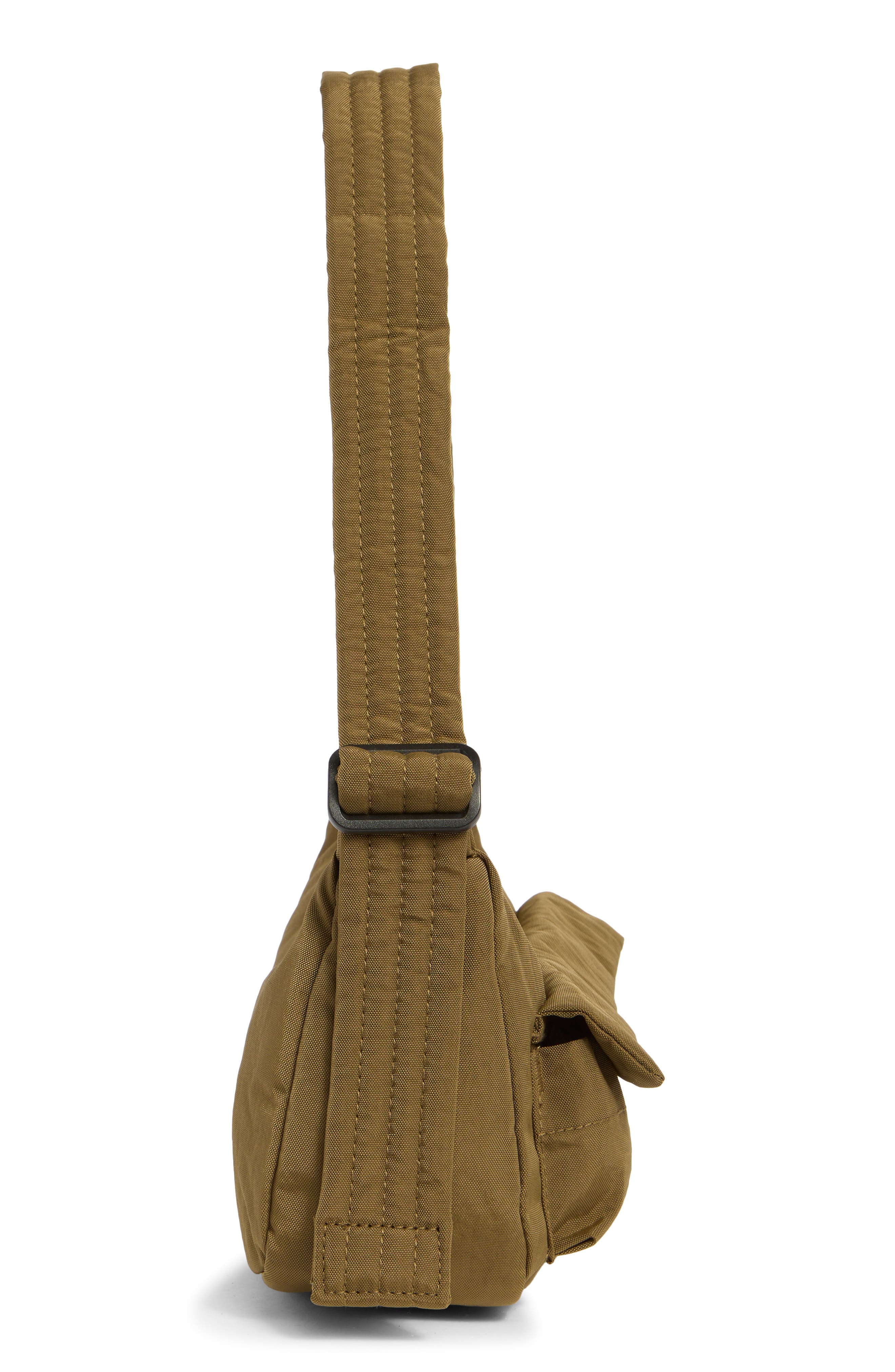 Baggu Cargo Recycled Nylon Shoulder Bag, Alternate, color, Seaweed