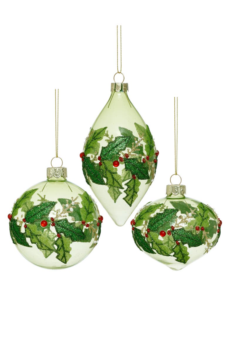 Holly Celebrate Ornament, Box of 6, Main, color, Green