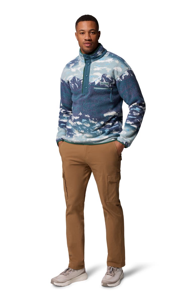 Columbia Helvetia II Print Fleece Pullover, Alternate, color, Crushed Blue Sisters