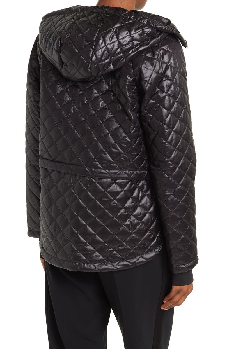 BCBGMAXAZRIA Quilted Hooded Zip Front Jacket, Alternate, color, 
