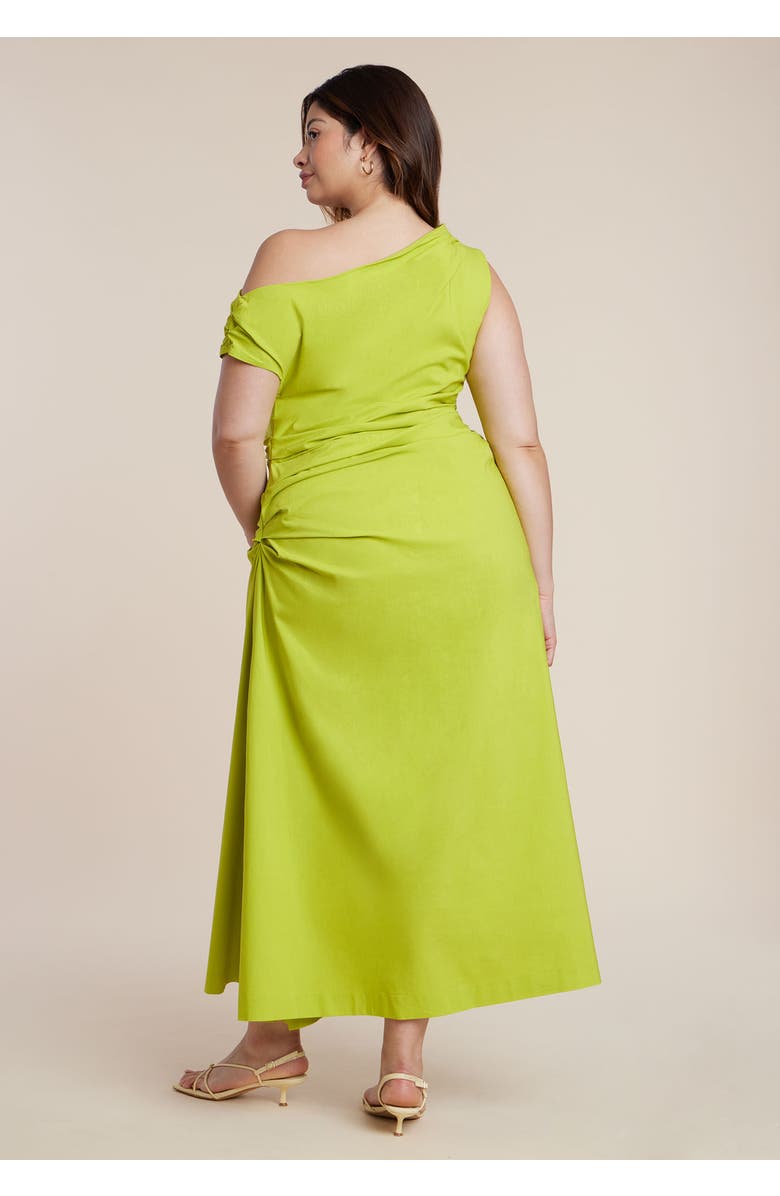 ELOQUII One Shoulder Maxi Dress, Alternate, color, Fragile Sprout