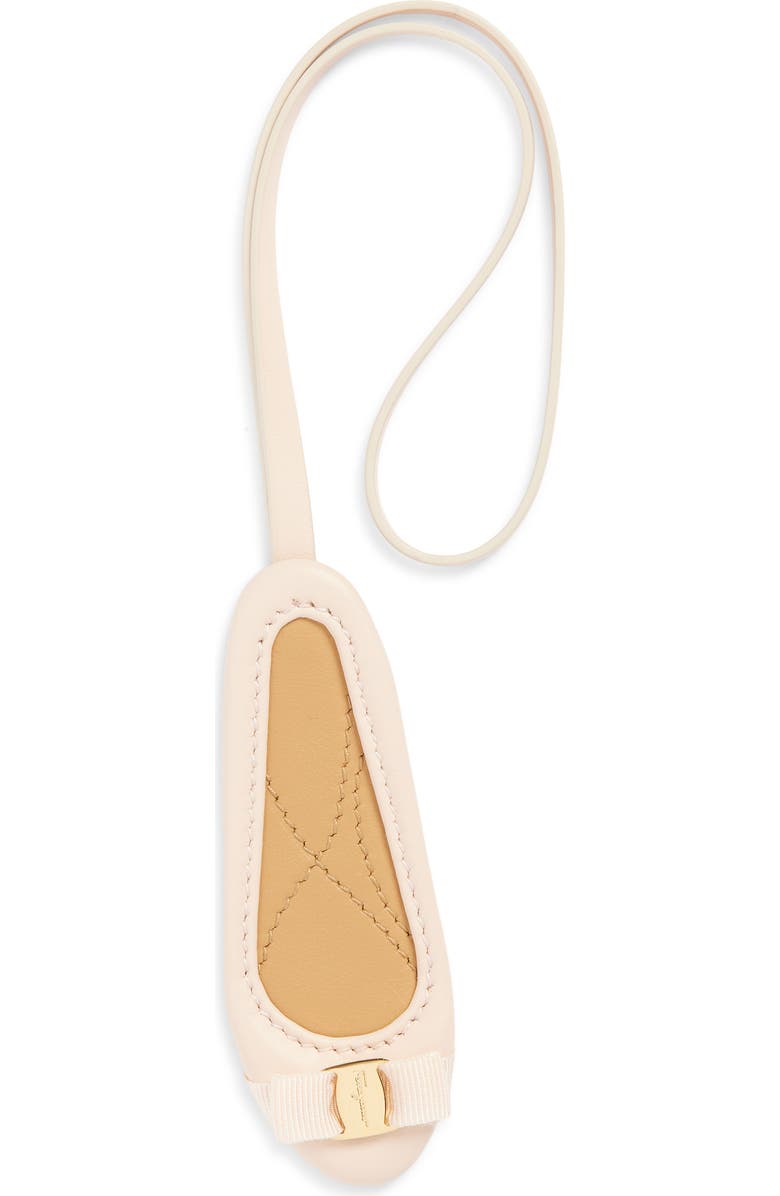 FERRAGAMO Varina Bag Charm, Main, color, Ballet/ Light Camel