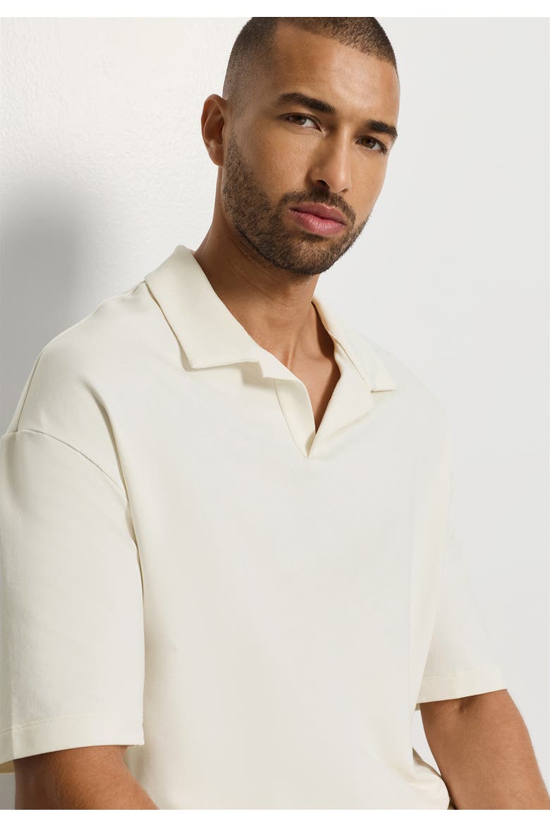 Natural Living Organic Cotton Collar Sweatshirt, Alternate, color, Misty White