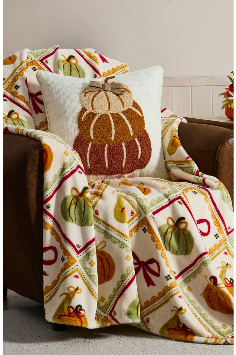 Autumn Plush Throw Blanket, Alternate, color, NO COLOR