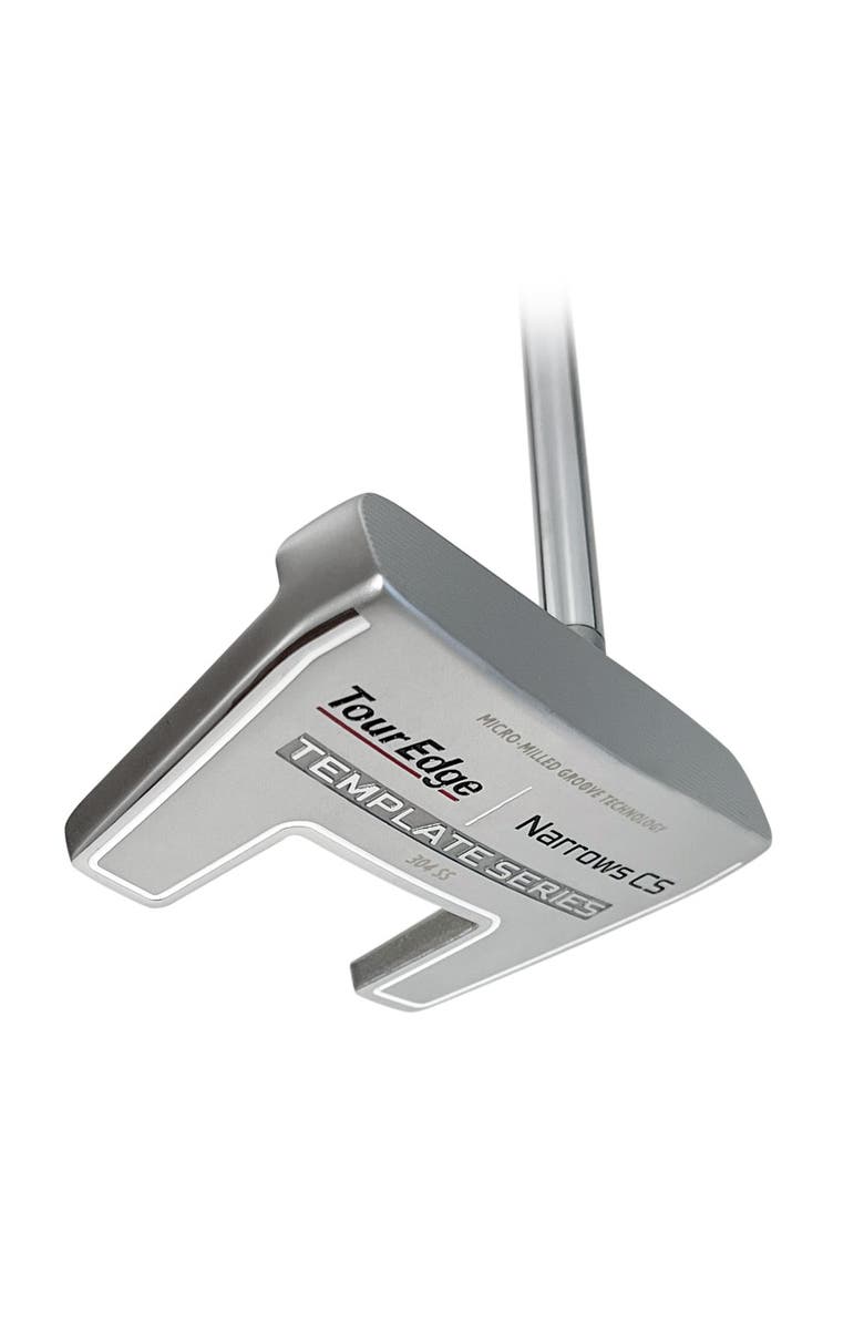 Tour Edge Template Narrows Center Shaft Silver Mens RIght Hand Putter - 35in, Main, color, Black