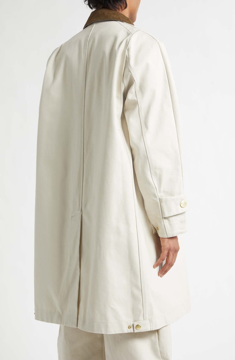 Sacai x Carhartt WIP Duck Canvas Balmacaan Coat, Alternate, color, Ivory