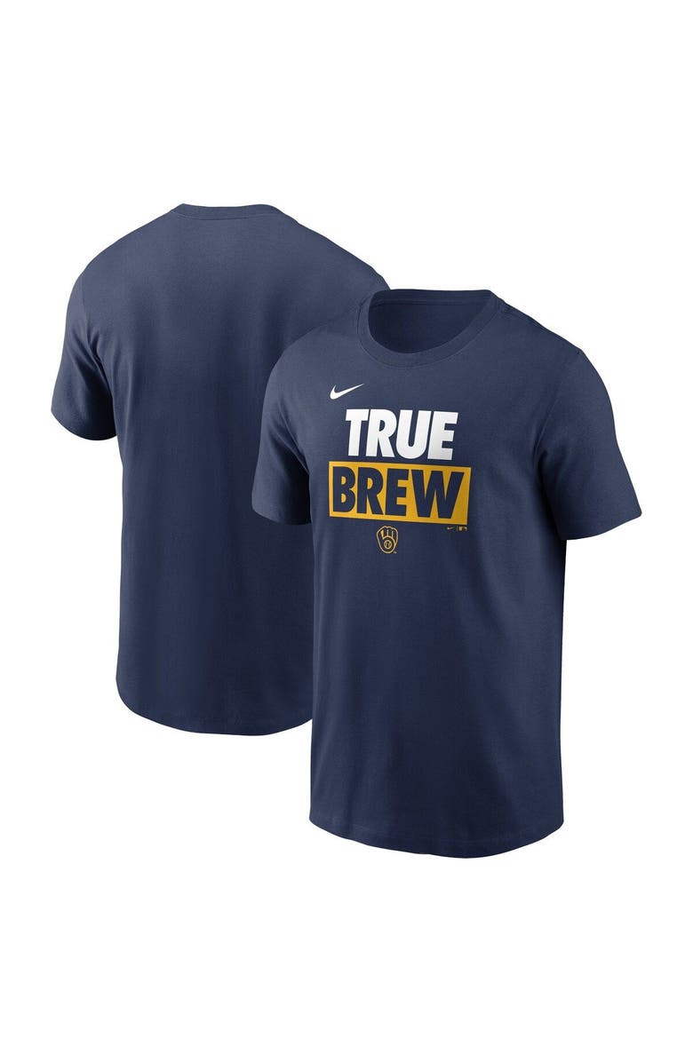 Nike Men's Nike Navy Milwaukee Brewers Rally Rule T-Shirt, Main, color, Navy