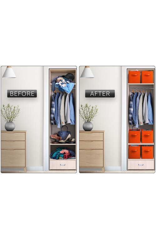 Sorbus 8-pack Collapsible Storage Cubes In Orange