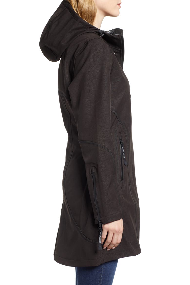 Rain 7 Hooded Water Resistant Coat, Alternate, color, BLACK