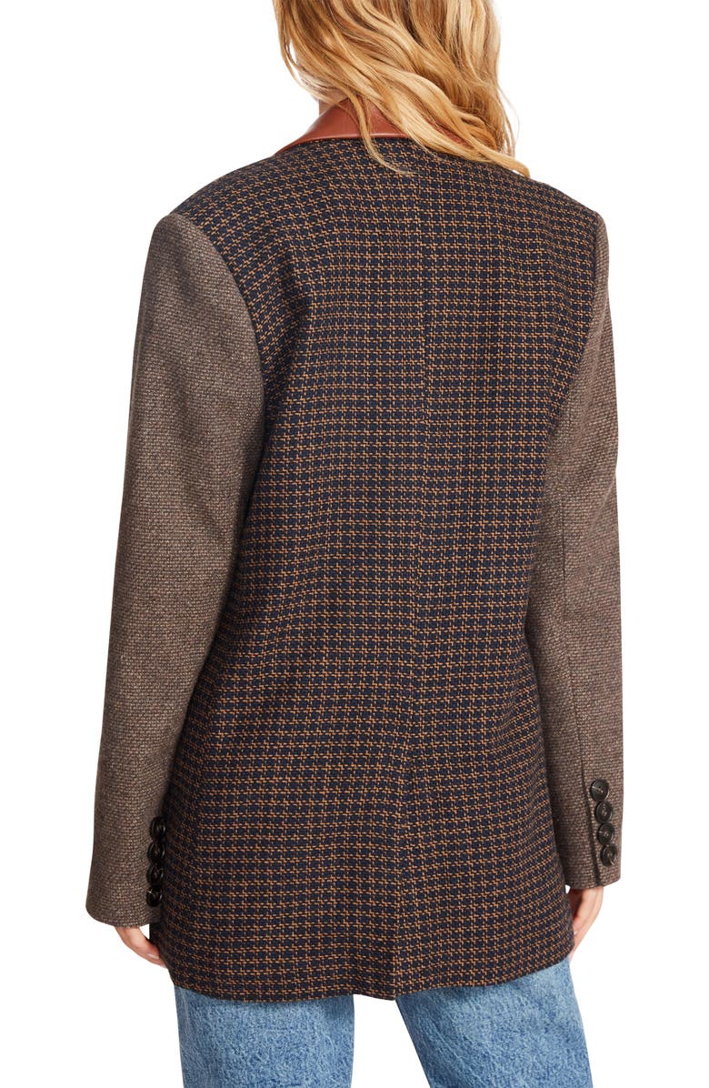 Steve Madden Kelly Mixed Media Blazer, Alternate, color, 