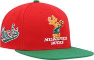 Mitchell & Ness Men's Mitchell & Ness Red/Green Milwaukee Bucks Hardwood Classics Snapback Hat