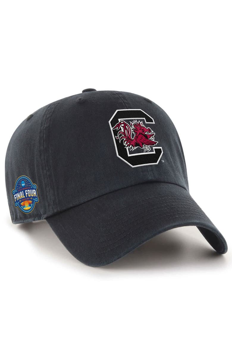 '47 Men's '47 Black South Carolina Gamecocks 2025 NCAA Women's Basketball Tournament March Madness Final Four Clean Up Adjustable Hat, Main, color, 