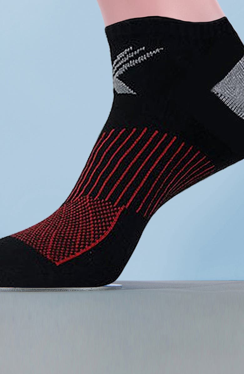 EXTREME FIT Elite Super Lite Cushioned Ankle Socks - Pack of 6, Alternate, color, Black