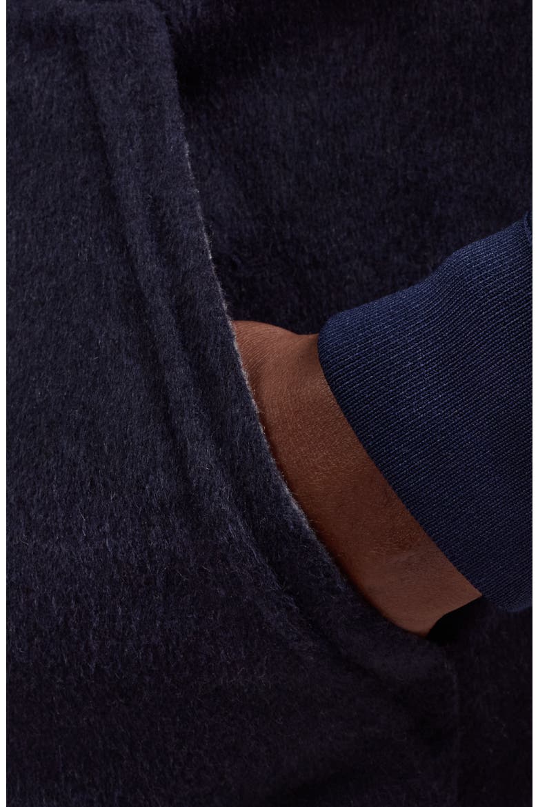Wool Blend Bomber Jacket, Alternate, color, NAVY