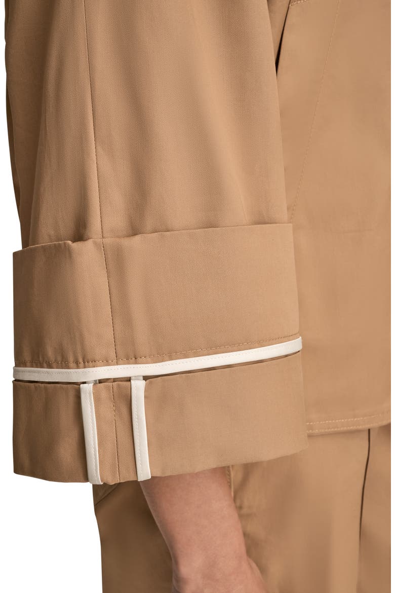 Button Front Cotton Twill Jacket, Alternate, color, FAWN