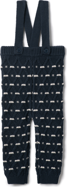 Charlotte & George Diamond Textured Stripe Knit Overall