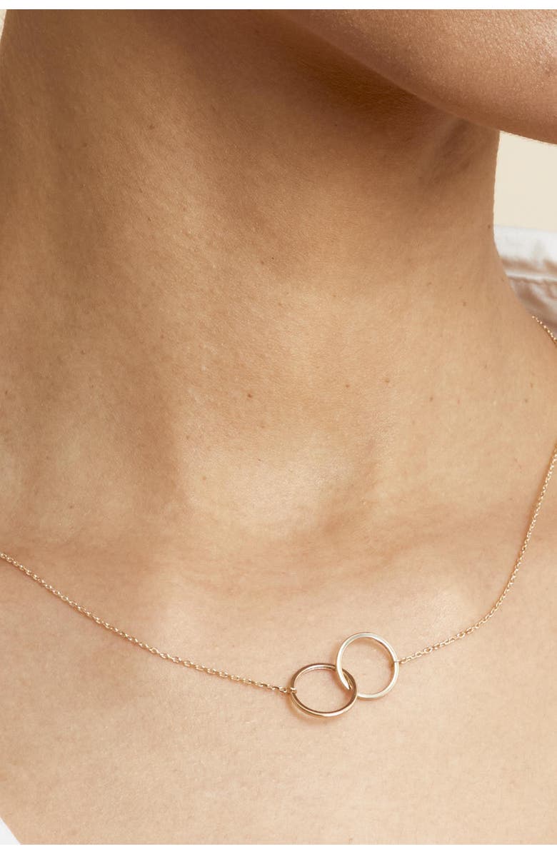 Oradina 14K Gold Forever Linked Necklace, Alternate, color, White Gold