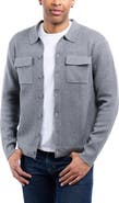 Spring + Mercer Patch Pocket Button-Up Polo Sweater